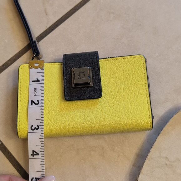 OH By Joy Gryson Wallet Wristlet Yellow Leather - Picture 10 of 10